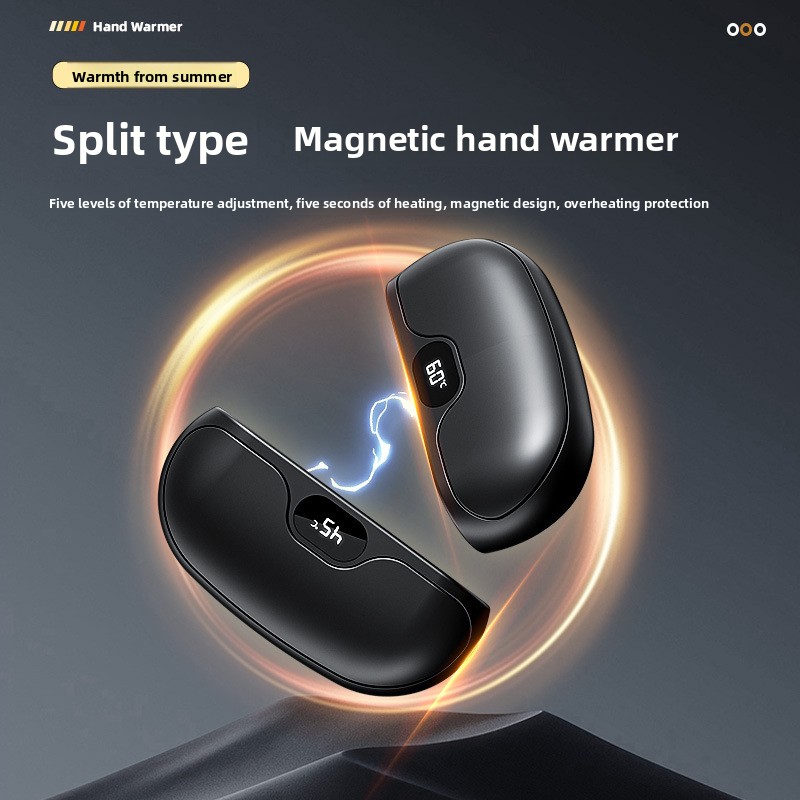 Hand Warmer Electric - Magnetische handwarmer, opladen via USB, afneembare