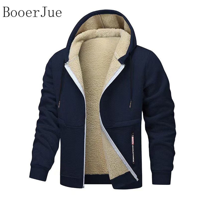 Sherpa Hoodie Fleece - Dikke Sherpa gevoerde capuchonjas met rits,