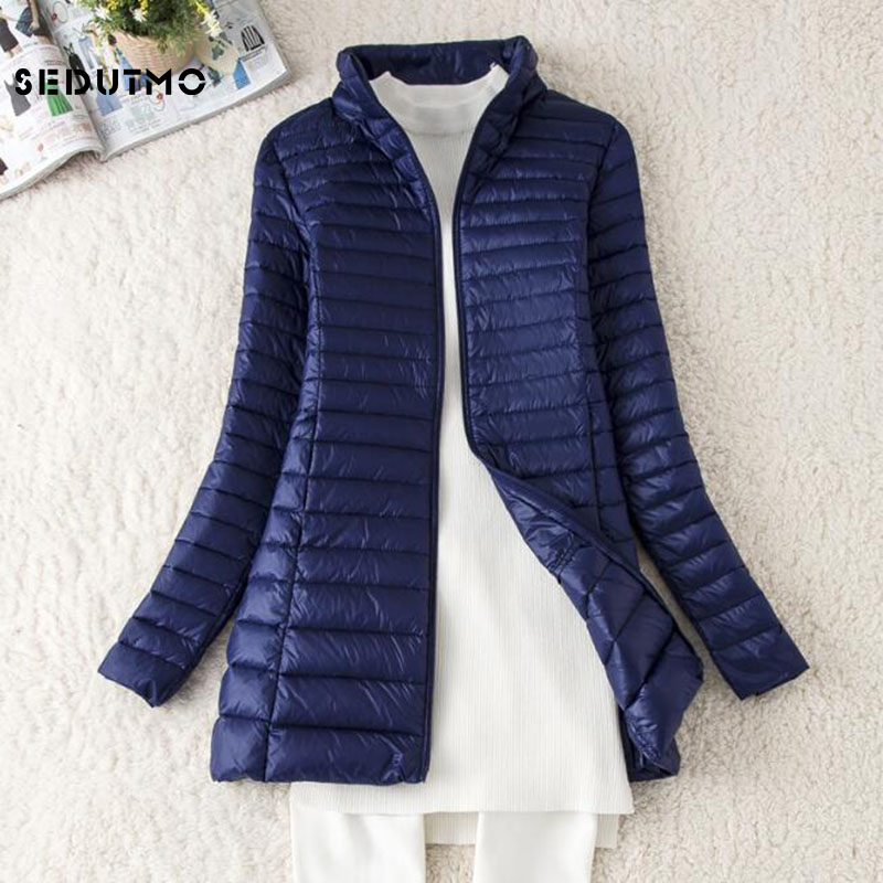 Down Jacket Packable - Sedutmo Winter Lange Vrouwen Down Jassen