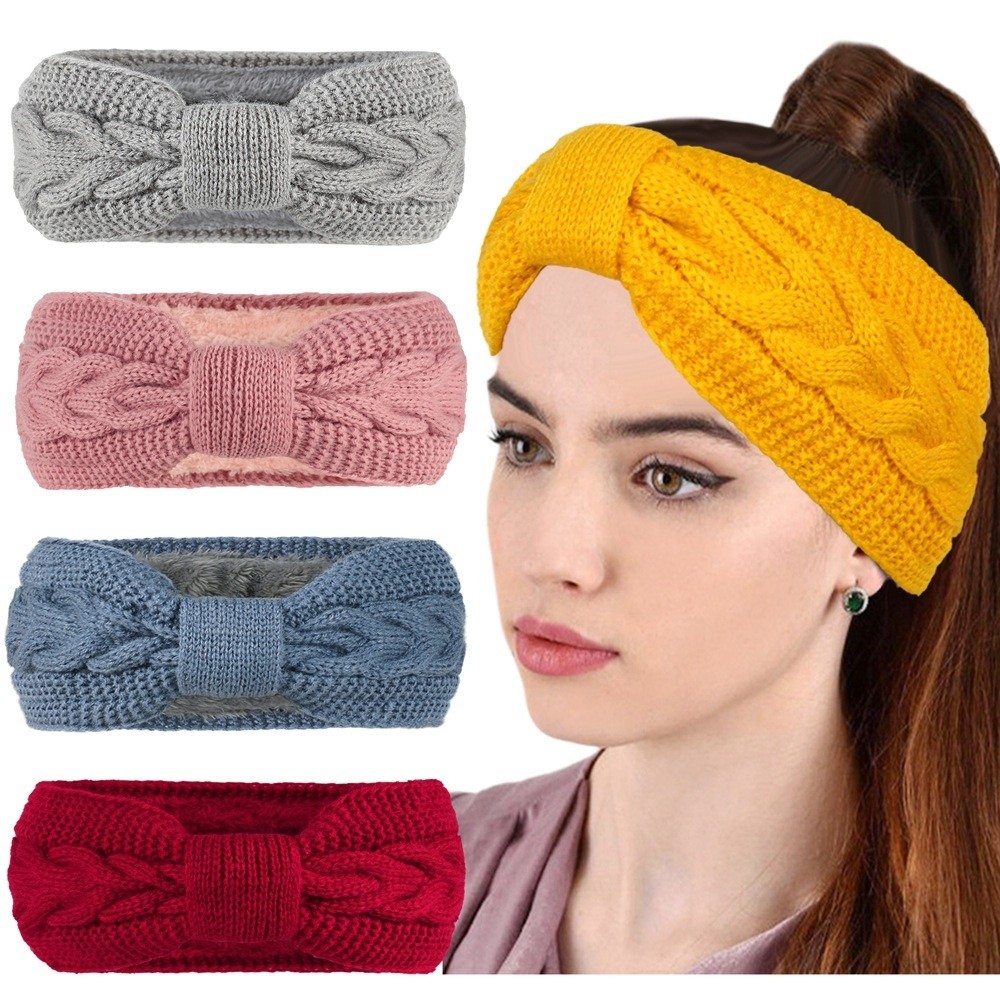 Winter Headband Fleece - Winter Gebreide Vrouwen Hoofdbanden Dikker Fleece