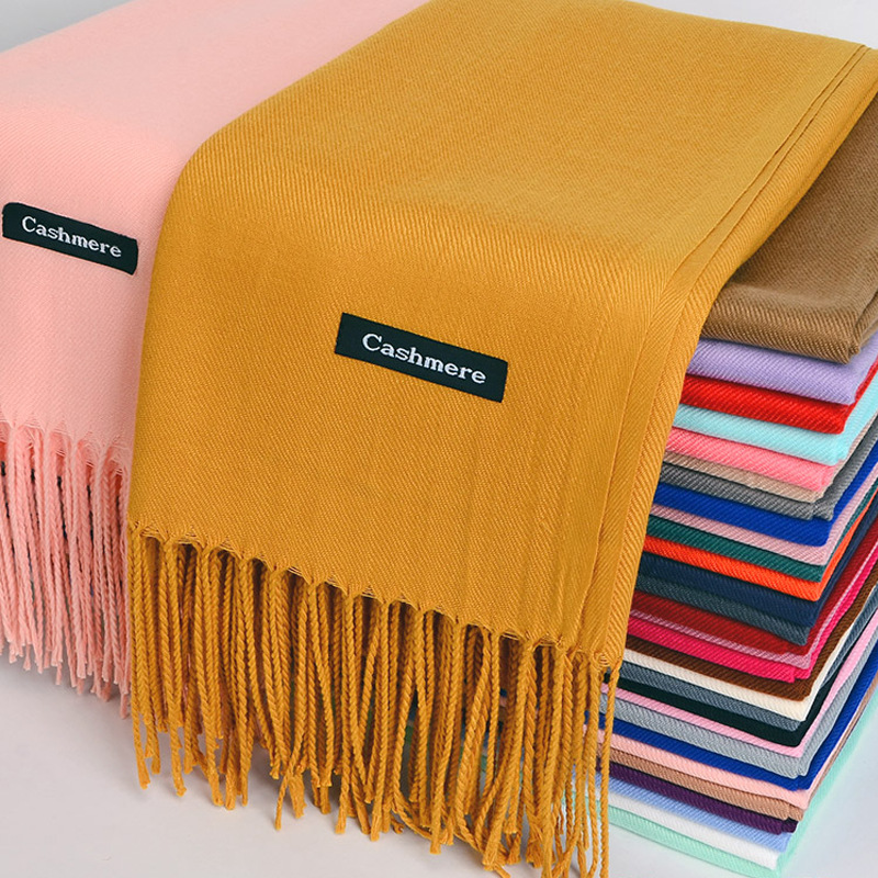 Shawl Wrap Winter - Multifunctionele imitatie kasjmier sjaal geborsteld effen