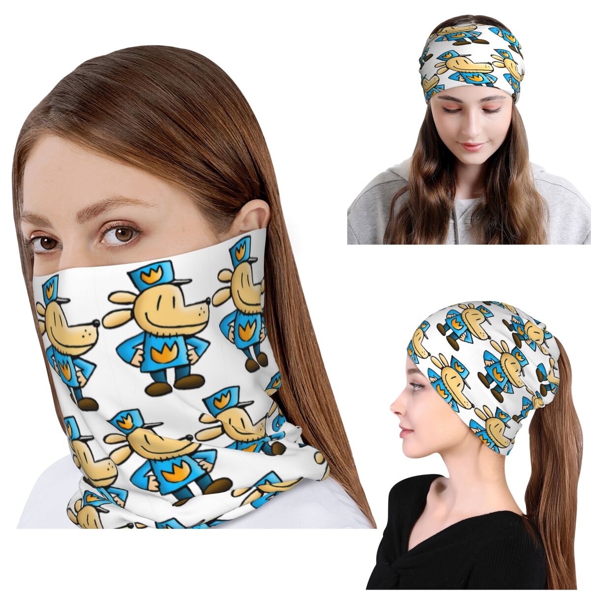 Knit Beanie Hat Warm - Dog Man Comedische Grafische Roman Bandana