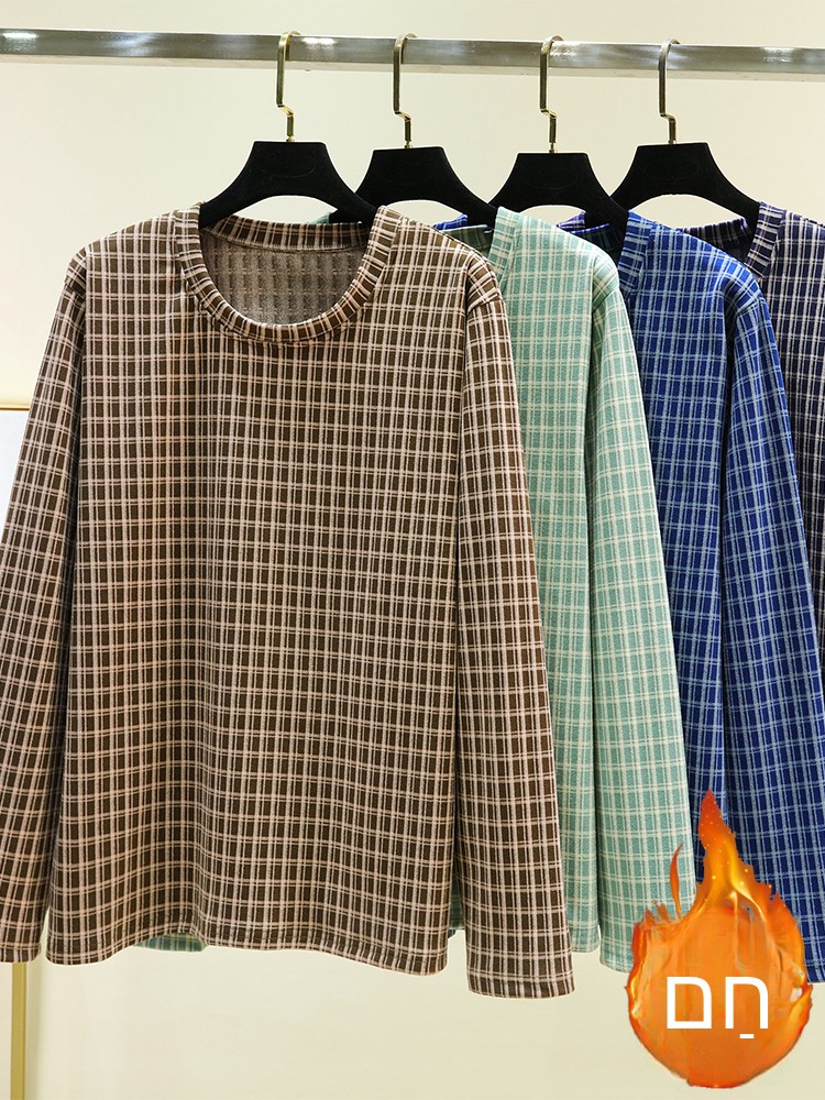 Flannel Shirt Lined - Heren winterhuiskleding flanellen pyjamatop verdikt groot
