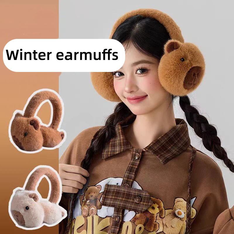 Earmuffs Foldable - Leuke Capibala Oorbeschermers Cartoon Dolfijn Pluche