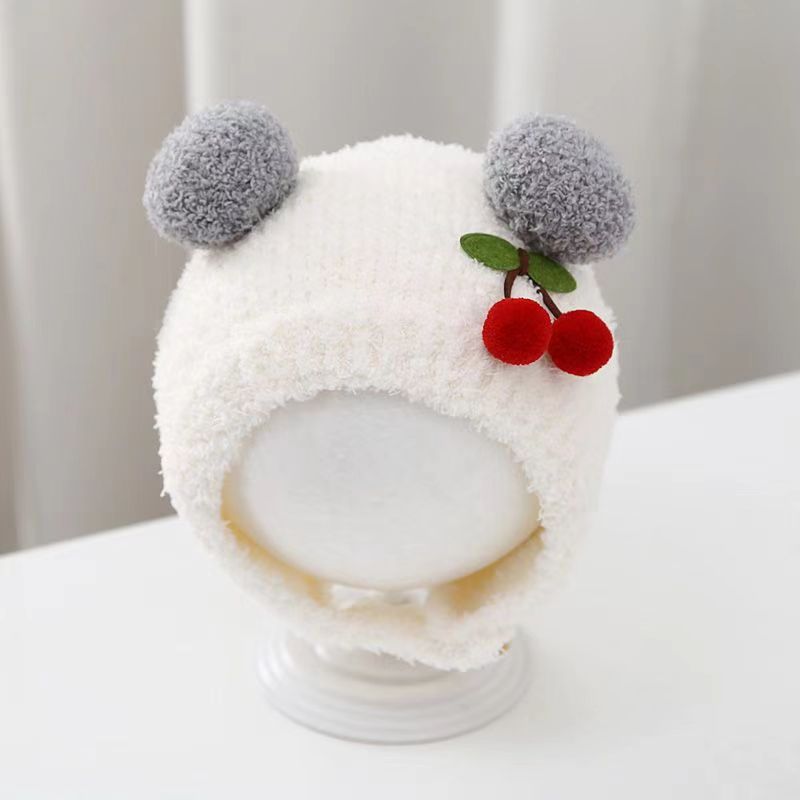 Knit Beanie Hat Warm - Winter Warme Baby Muts Leuke Kersen