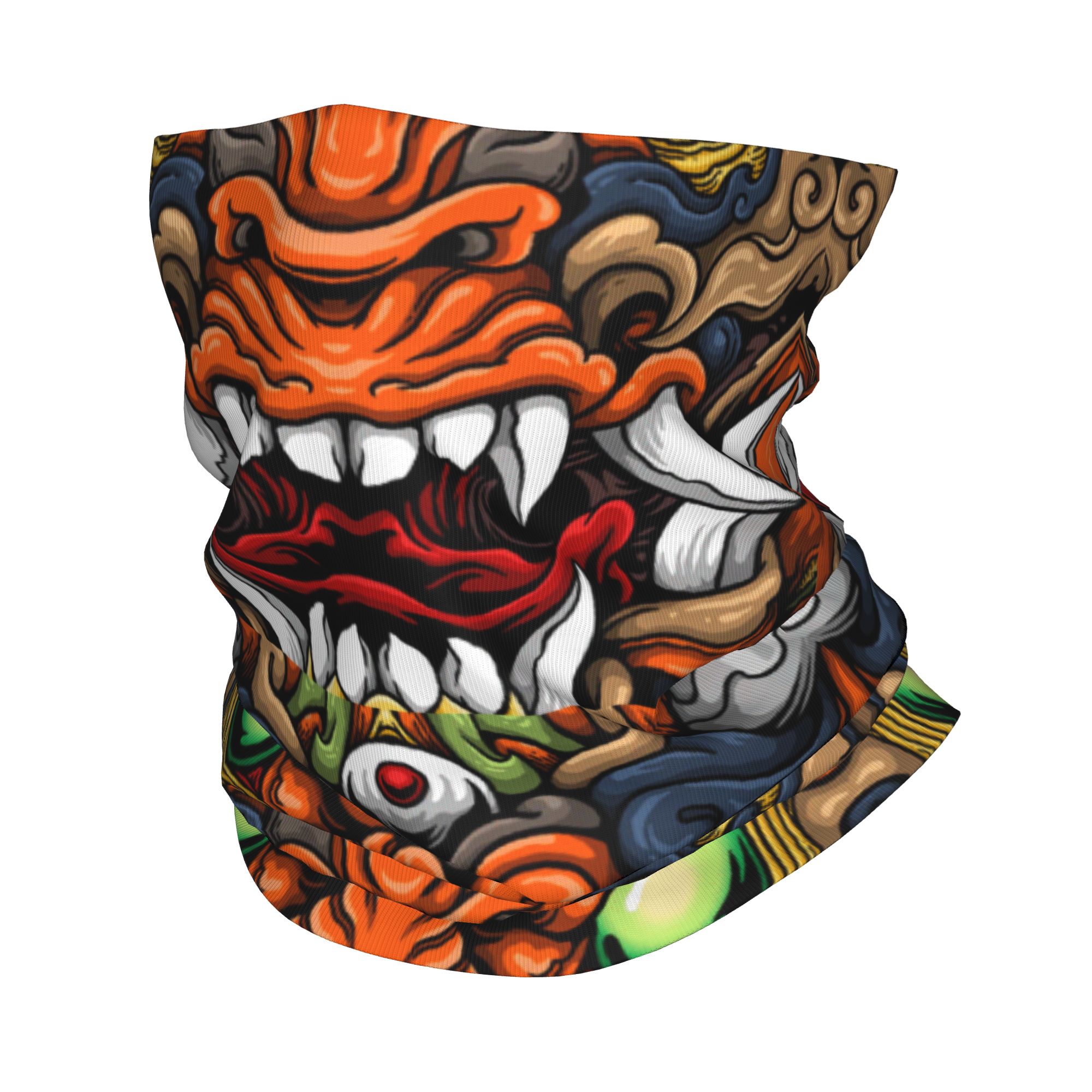 Neck Gaiter Fleece - Aangepaste Samurai Demon Oni Winter Hoofdband