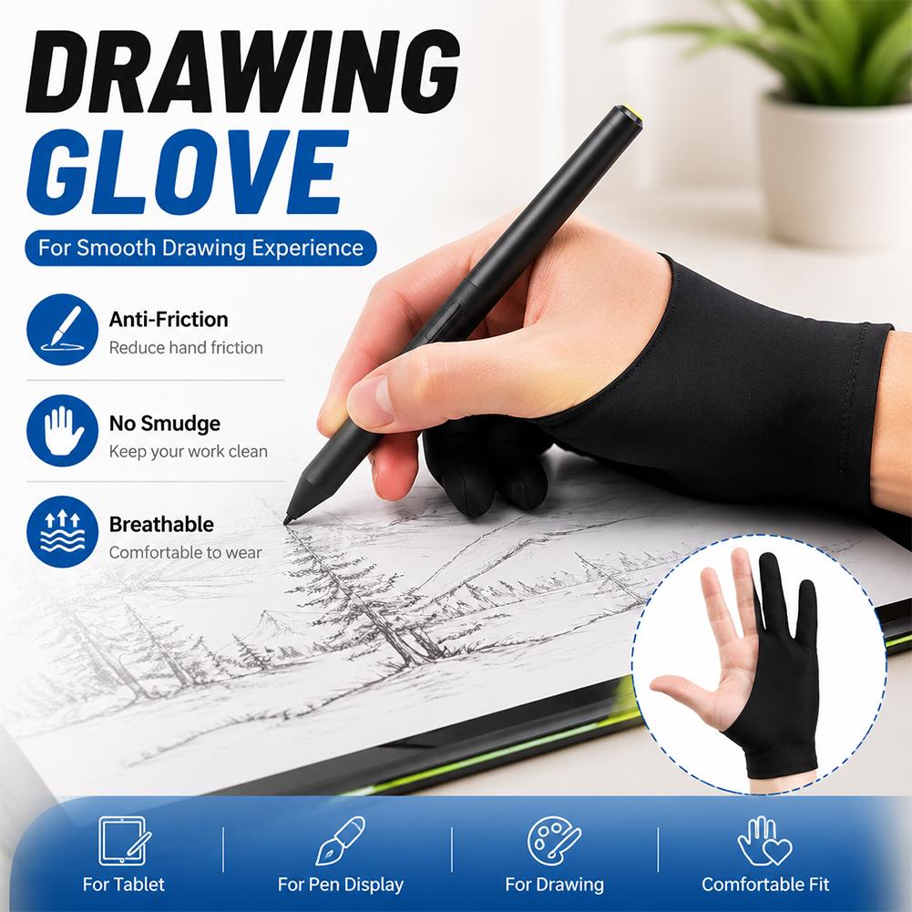 Touch Screen Gloves - Tekenhandschoen Anti-touchscreen Kunstenaarshandschoen Ademende elastische anti-fouling
