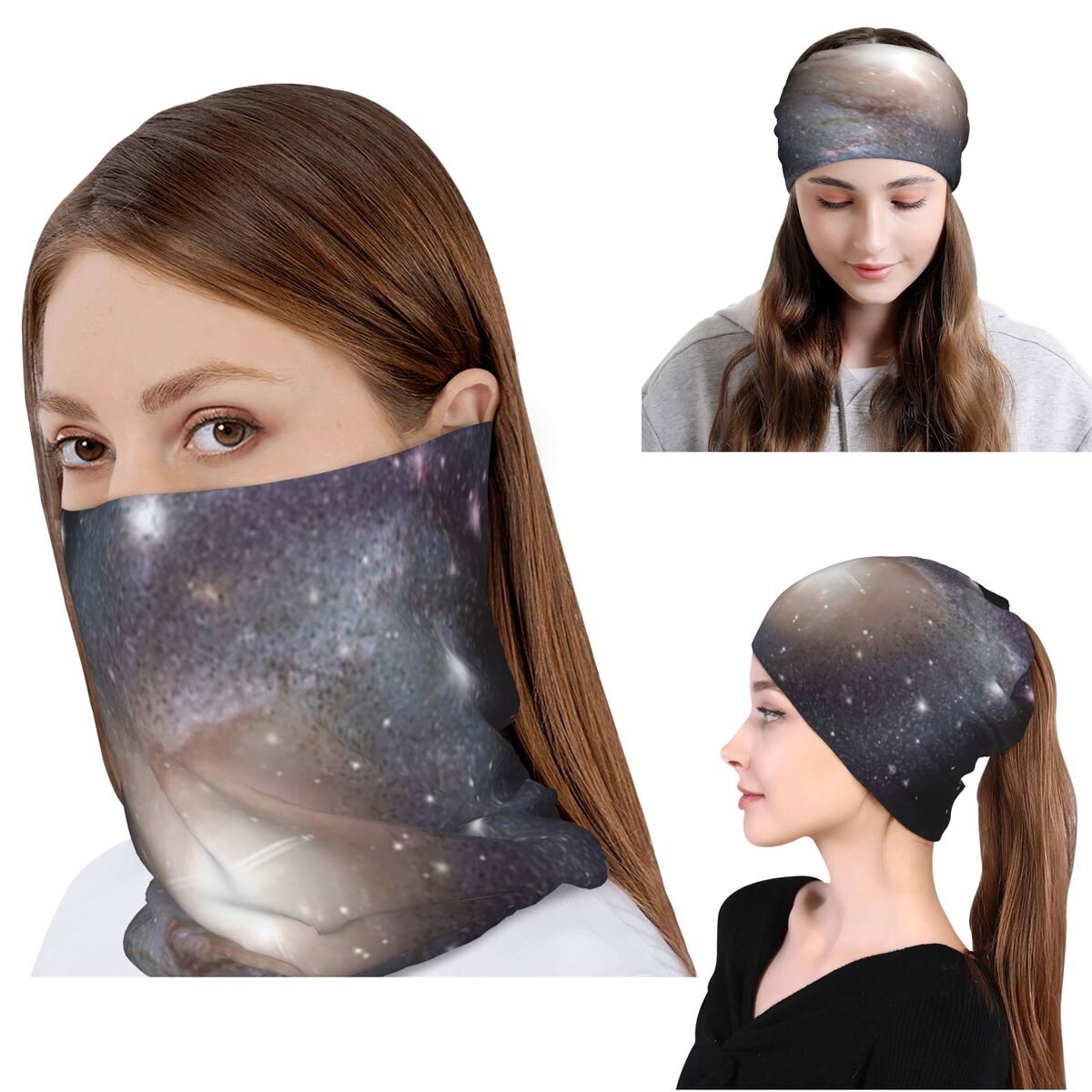 Knit Beanie Hat Warm - Mantel Galaxy Universe Planeten Bandana Nekbedekking
