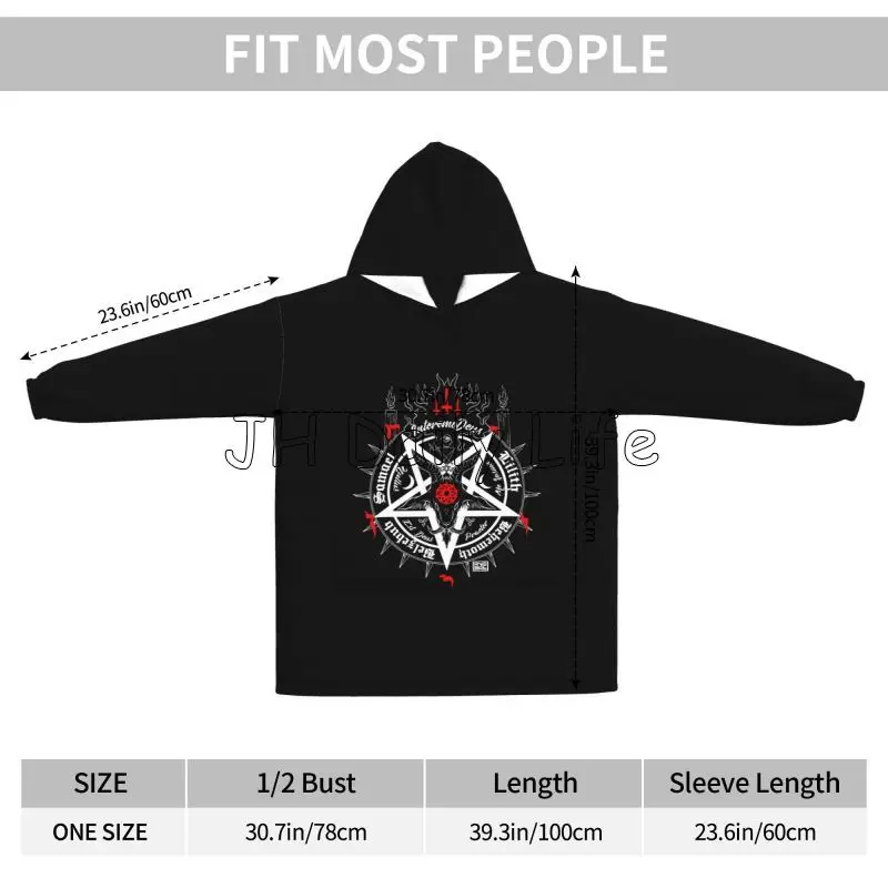 Zwarte Satan Skull Dead Head M - Sherpa Hoodie Fleece recensie en prijs