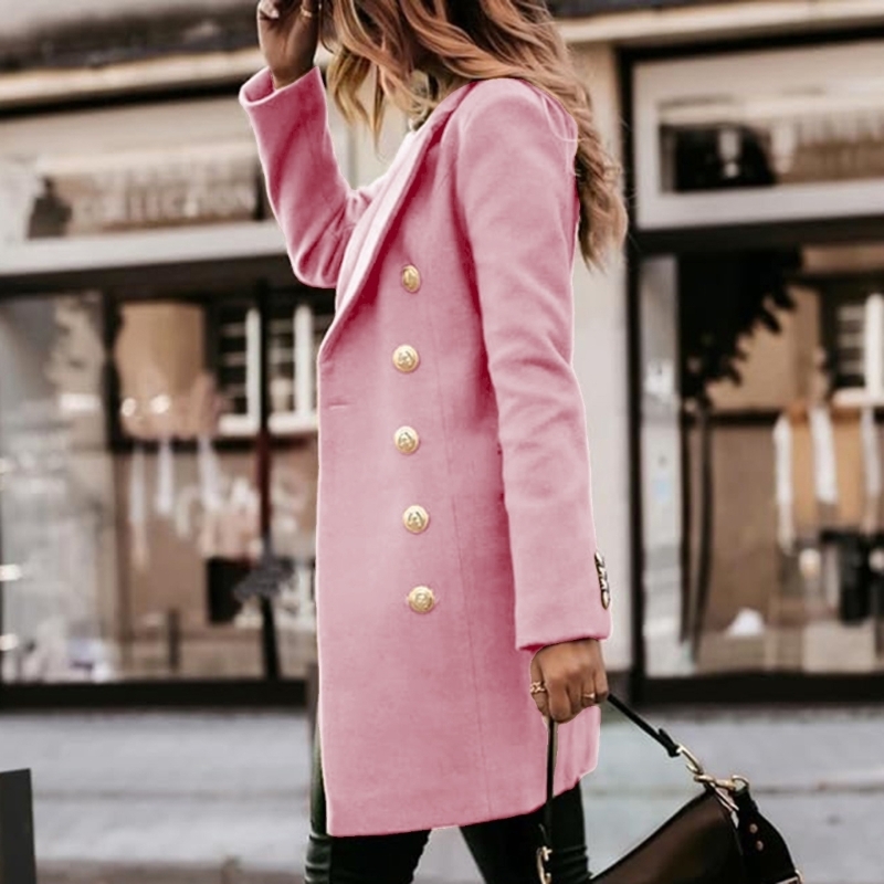 652F Dames herfst-winterwollen - Wool Coat Peacoat recensie en prijs