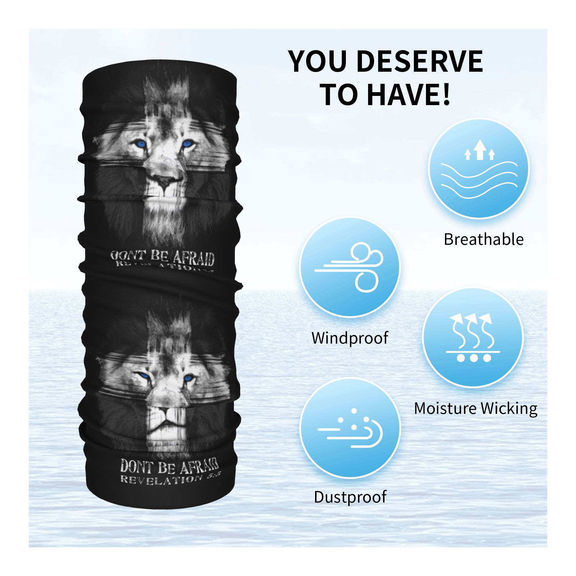 Aangepaste coole leeuw van Jud - Neck Gaiter Fleece recensie en prijs