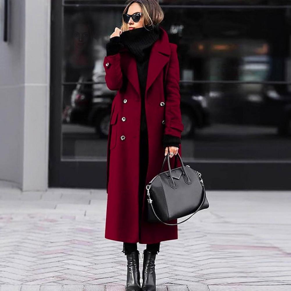 Lange mouwen jas damesjas dame - Wool Coat Peacoat recensie en prijs
