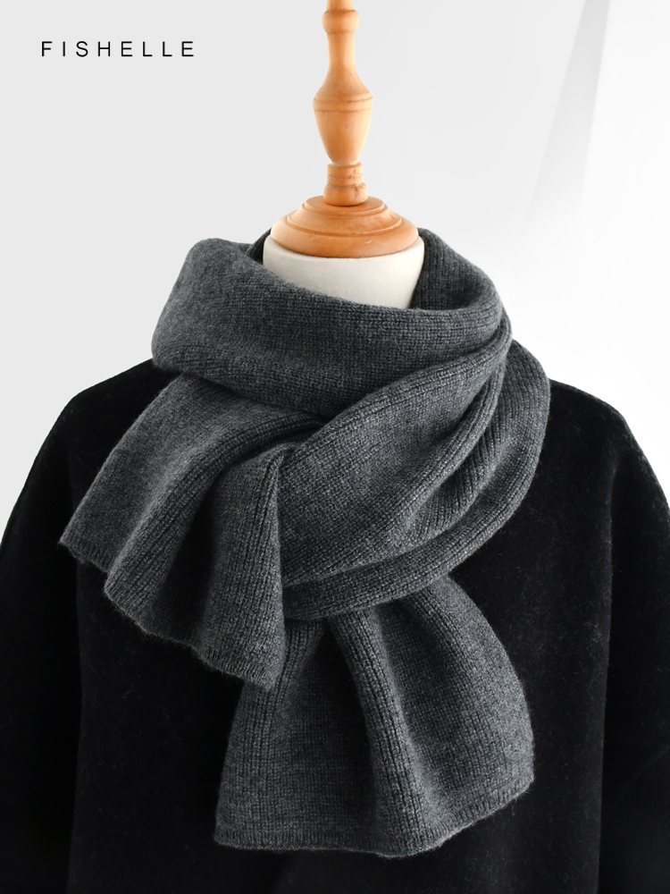 Grijze effen kleur kasjmier sj - Wool Scarf Men recensie en prijs