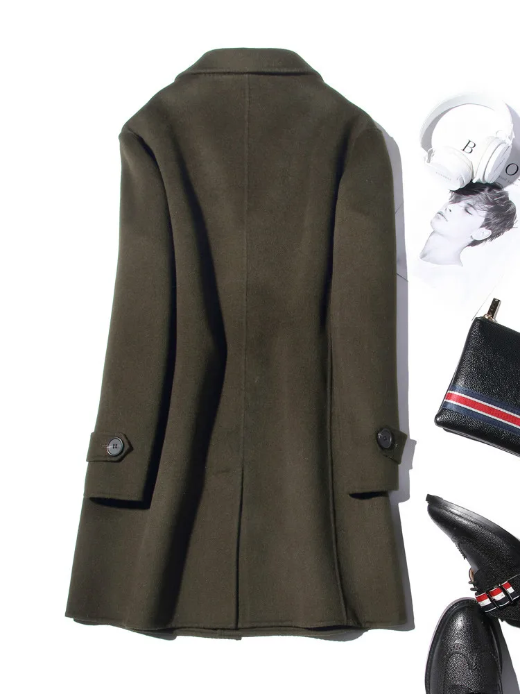 AYUNSUE 100% Wollen Jas Mannen - Wool Coat Peacoat recensie en prijs