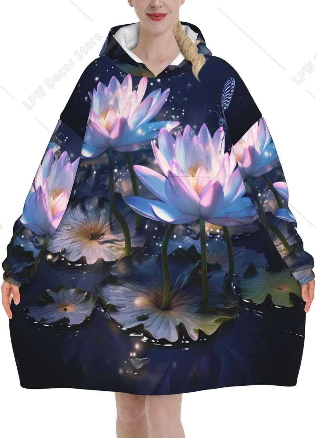 Fantasie Waterlelie Draagbare  - Sherpa Hoodie Fleece recensie en prijs