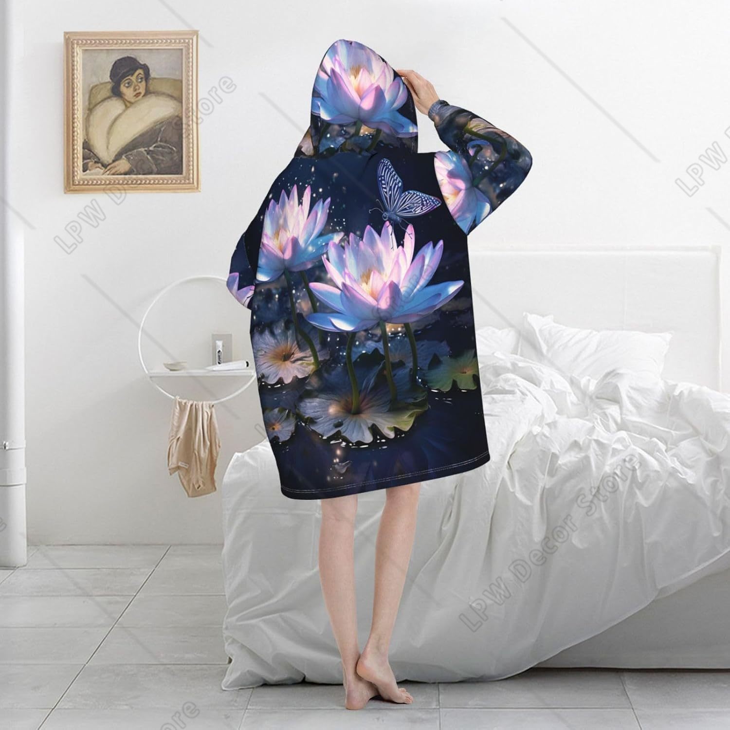 Fantasie Waterlelie Draagbare  - Sherpa Hoodie Fleece recensie en prijs
