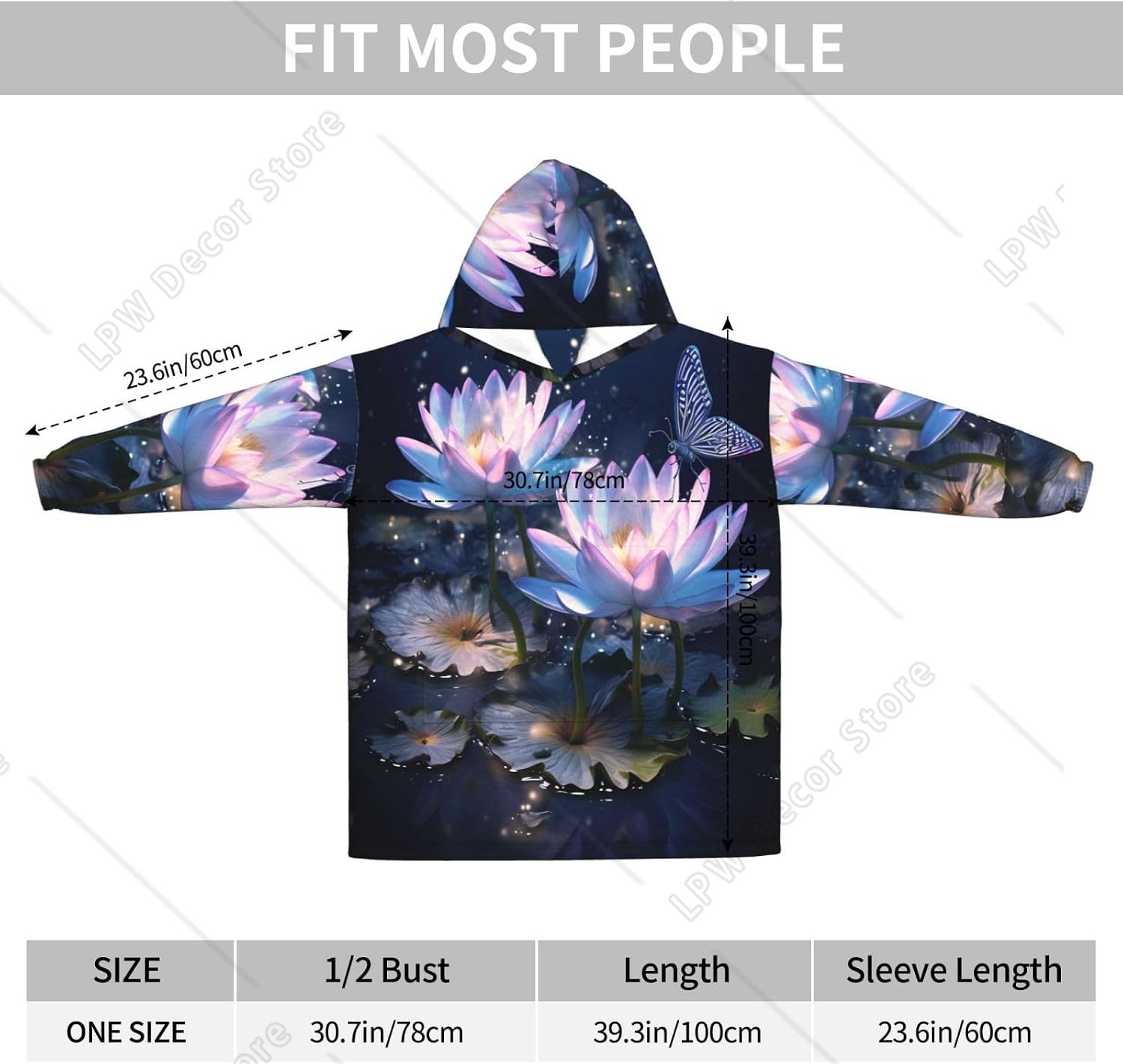 Fantasie Waterlelie Draagbare  - Sherpa Hoodie Fleece recensie en prijs