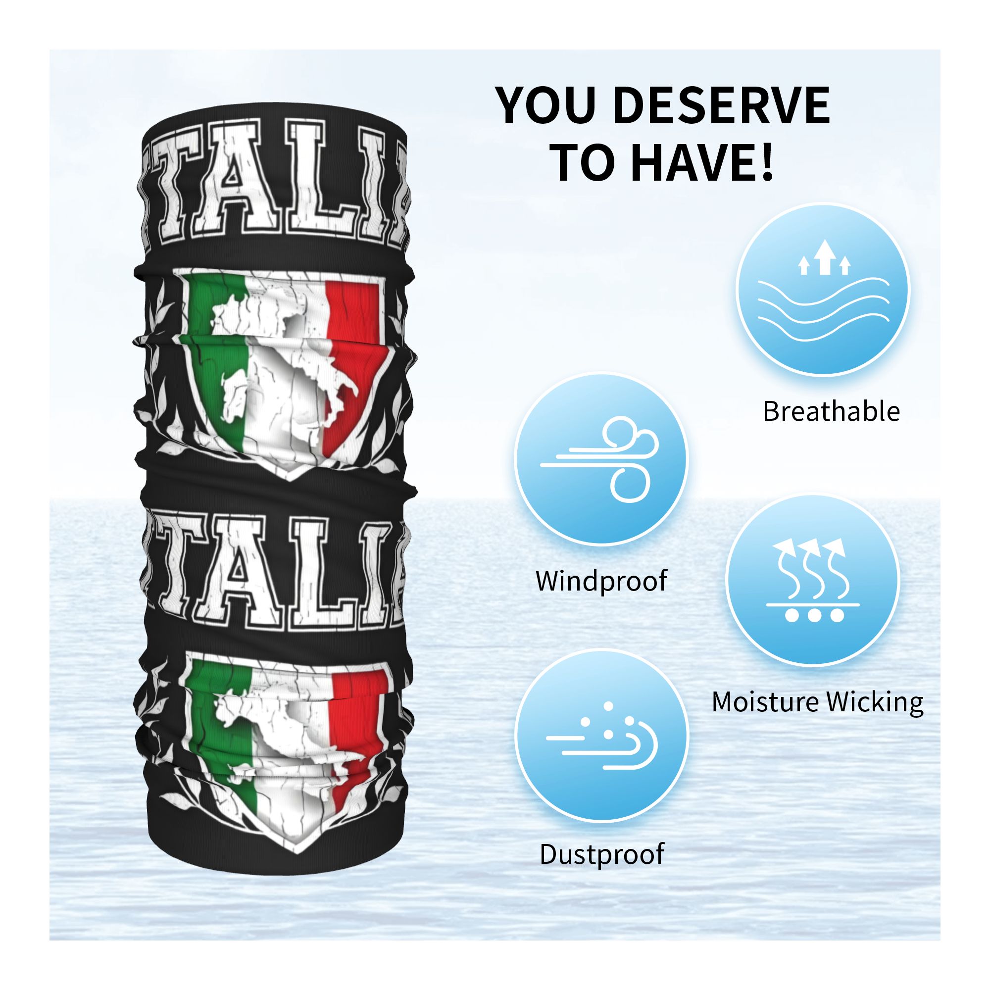 Custom Italië Vlag Bandana Hal - Neck Gaiter Fleece recensie en prijs