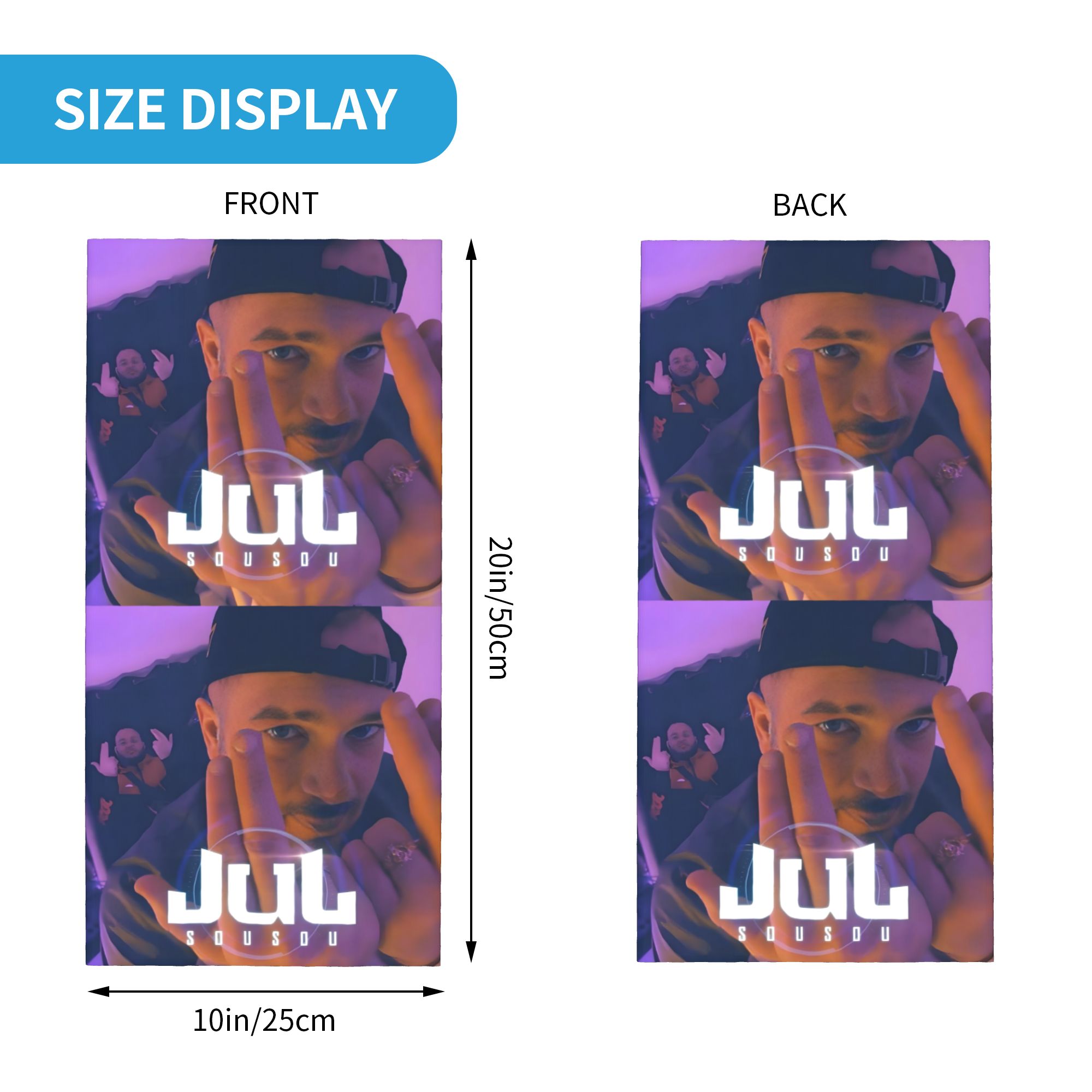 Custom JuL Rap Muziek Bandana  - Neck Gaiter Fleece recensie en prijs