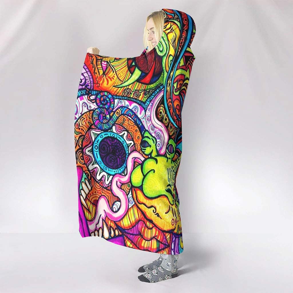 Abstract Bright Trippy Rainbow - Sherpa Hoodie Fleece recensie en prijs