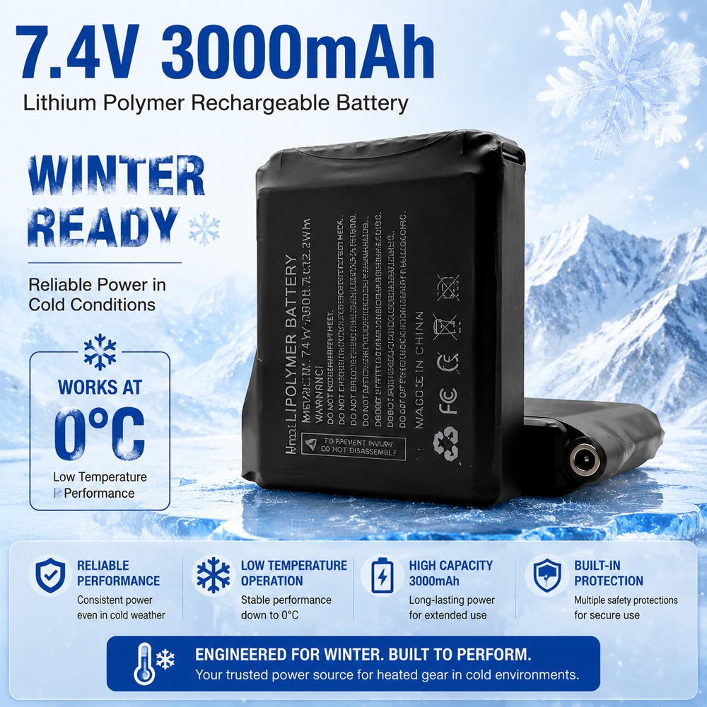 7.4V 3000mAh Verwarmde Handsch - Heated Vest Battery recensie en prijs