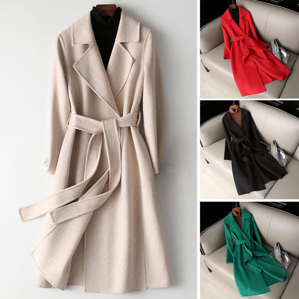 Dames wollen jas, lange wollen - Wool Coat Peacoat recensie en prijs