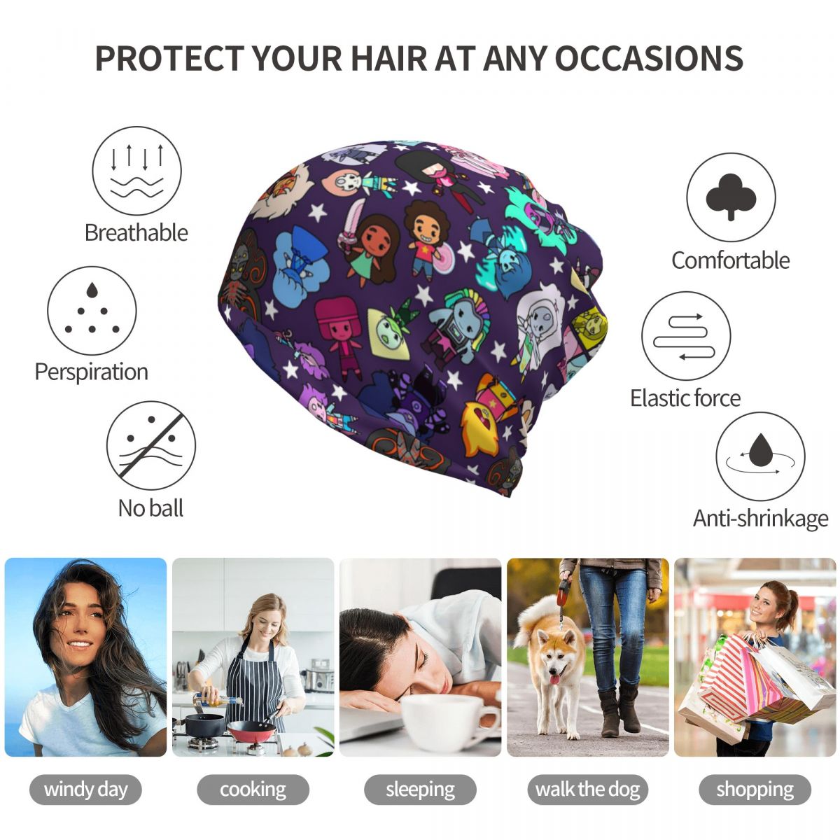 Crystal Gems Steven Universe B - Knit Beanie Hat Warm recensie en prijs