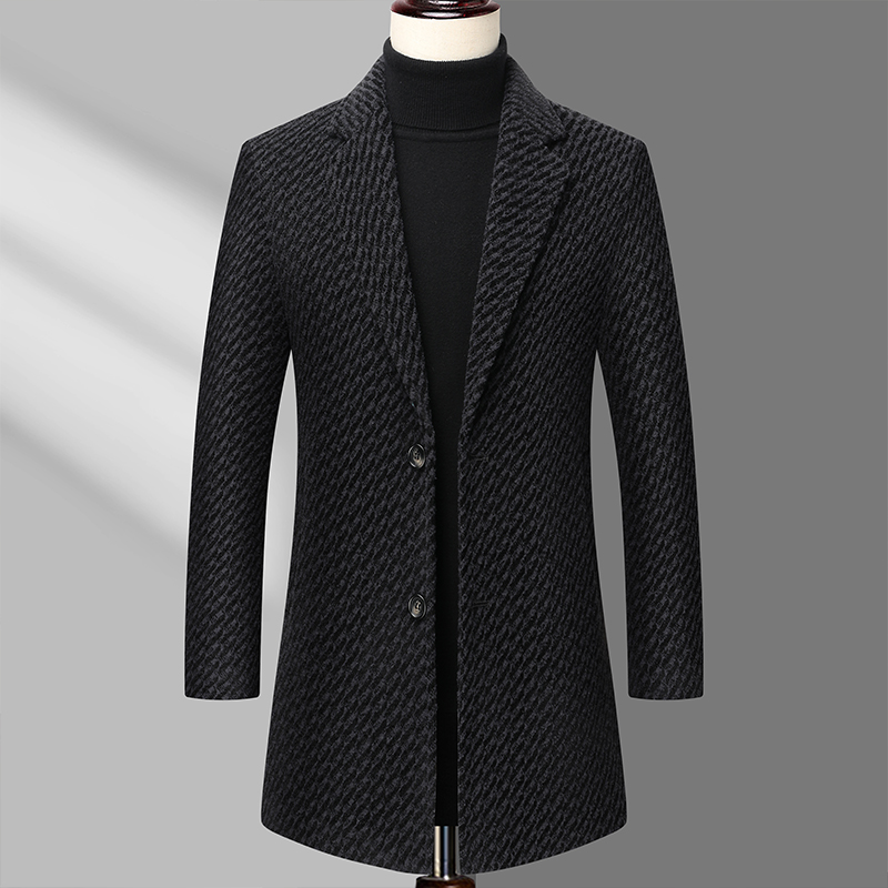 Lange Jas Mannen Heren Wollen  - Wool Coat Peacoat recensie en prijs