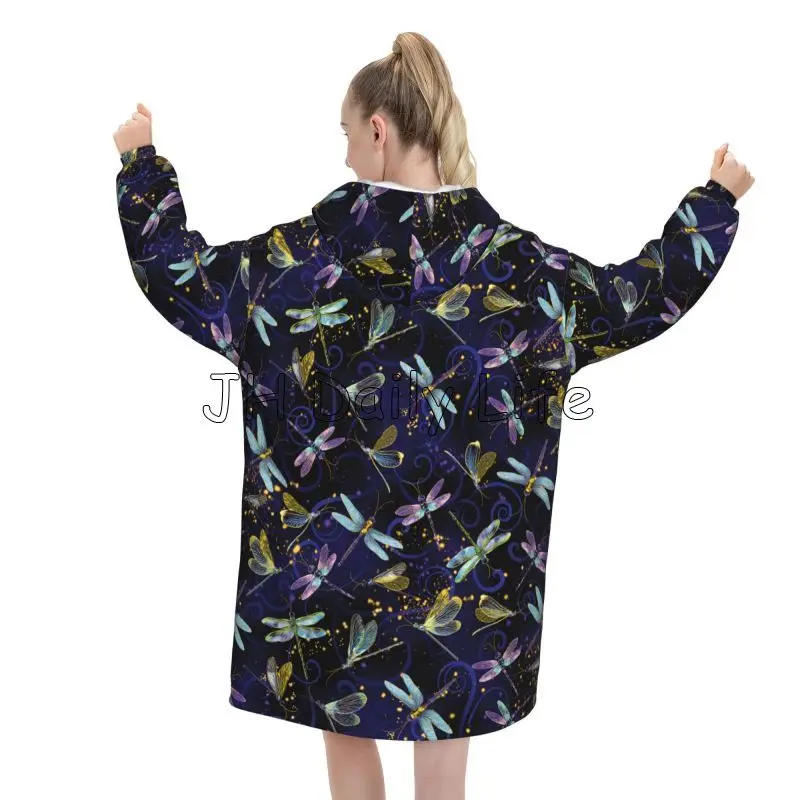 Dragonfly Galaxy Wearable Deke - Sherpa Hoodie Fleece recensie en prijs