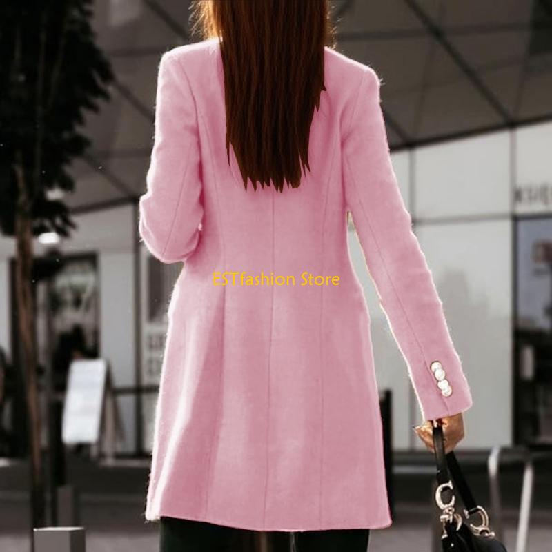 Y5GC Dames herfst-winterwollen - Wool Coat Peacoat recensie en prijs