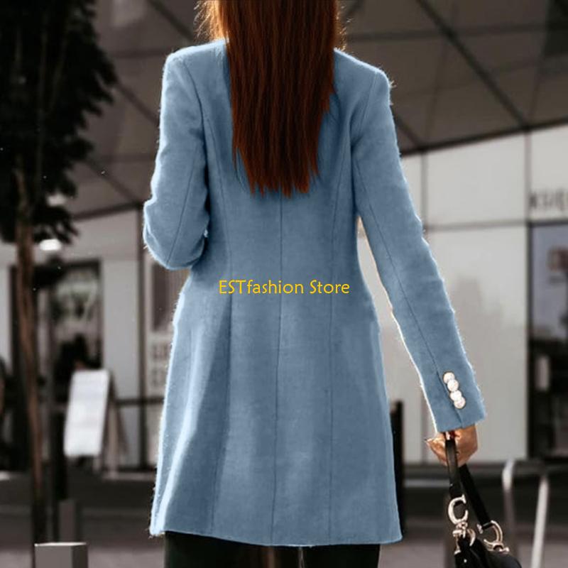 Y5GC Dames herfst-winterwollen - Wool Coat Peacoat recensie en prijs