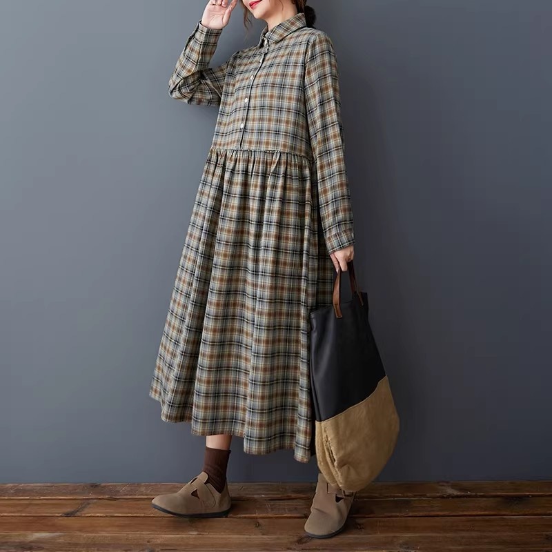 Koreaanse losse retro geruite  - Flannel Shirt Lined recensie en prijs