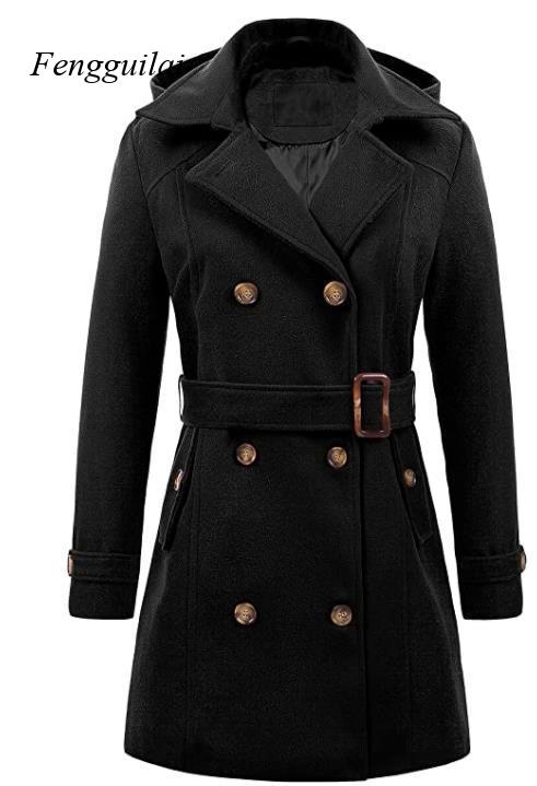 Zwarte dames wollen peacoat me - Wool Coat Peacoat recensie en prijs
