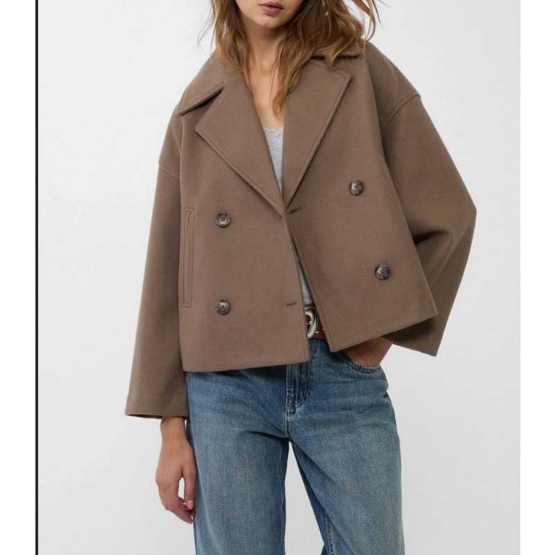 Oversized wollen peacoat met d - Wool Coat Peacoat recensie en prijs