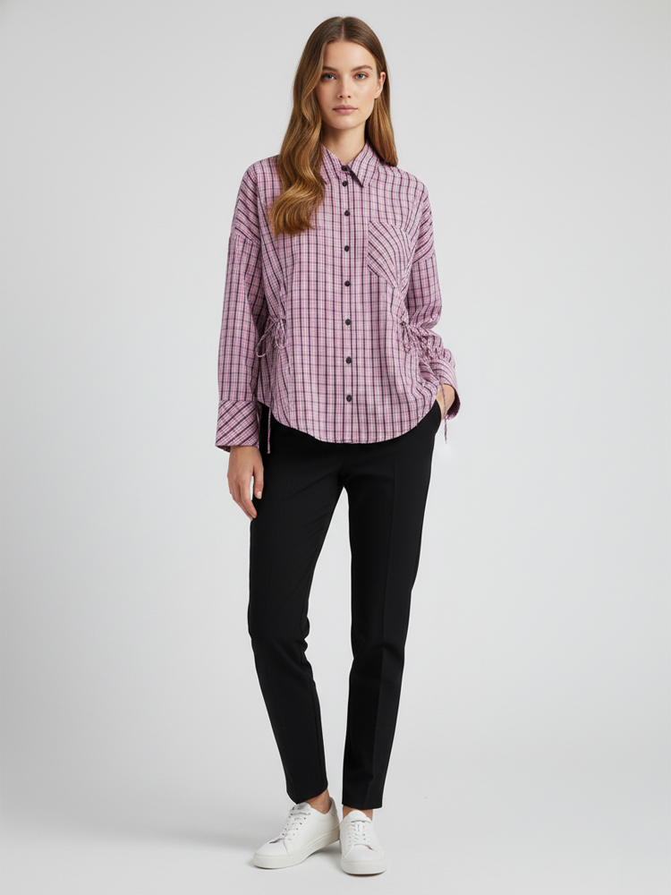 Trendy geruite damesblouse, el - Flannel Shirt Lined recensie en prijs