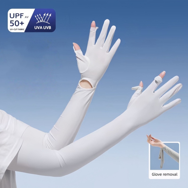UPF50+ Ice Silk zonwerende arm - Touch Screen Gloves recensie en prijs