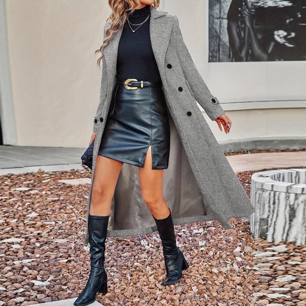 Herfstjas Dames Lange wollen j - Wool Coat Peacoat recensie en prijs