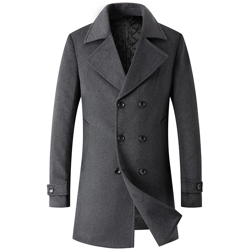 Dubbele Rij Knopen Jas Mannen  - Wool Coat Peacoat recensie en prijs